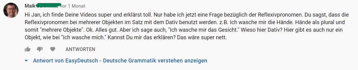 Alltagsgrammatik Reflexivpronomen mit Dativ oder Akkusativ Alltagsgrammatik Reflexivpronomen mit Dativ oder Akkusativ