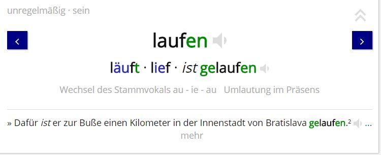 Verb Konjugation Tipp