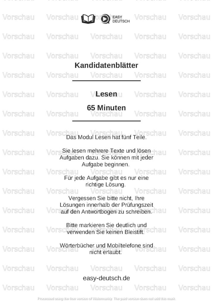 Modelltest - Goethe_Ösd B1