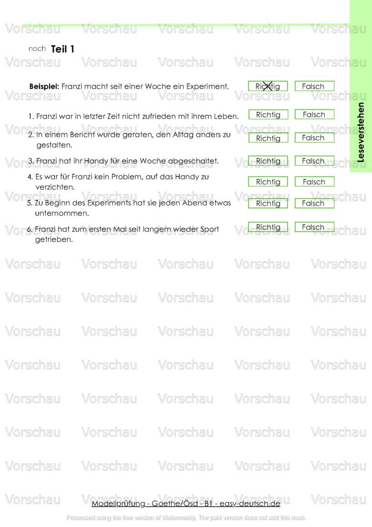 Modelltest - Goethe_Ösd B1