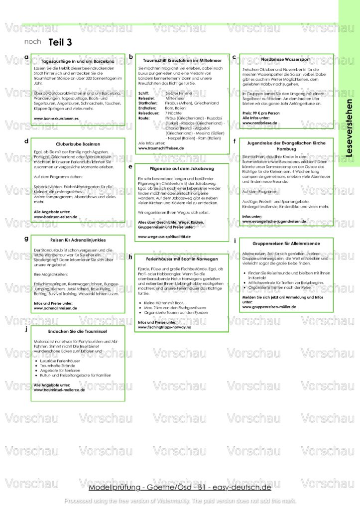 Modelltest - Goethe_Ösd B1
