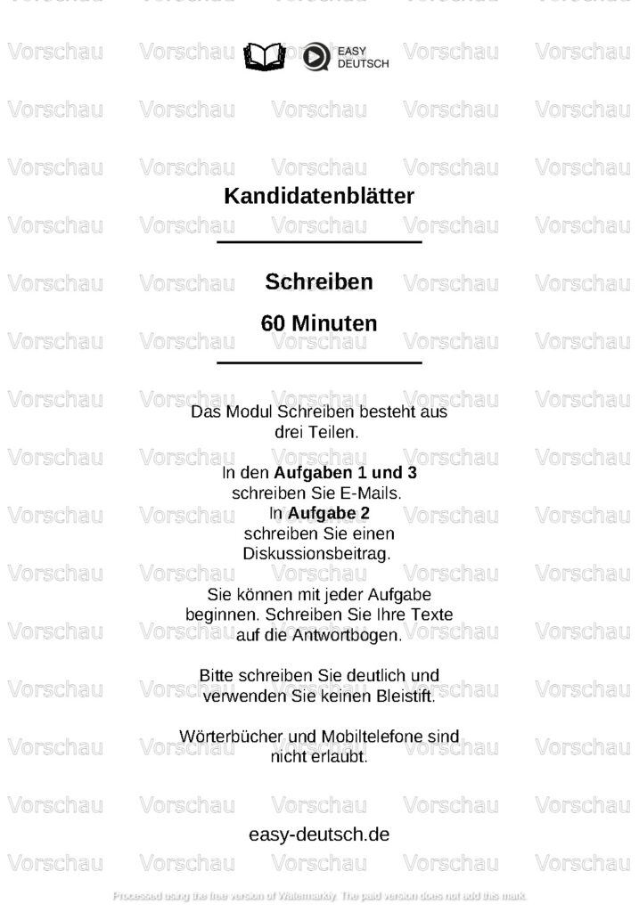 Modelltest - Goethe_Ösd B1