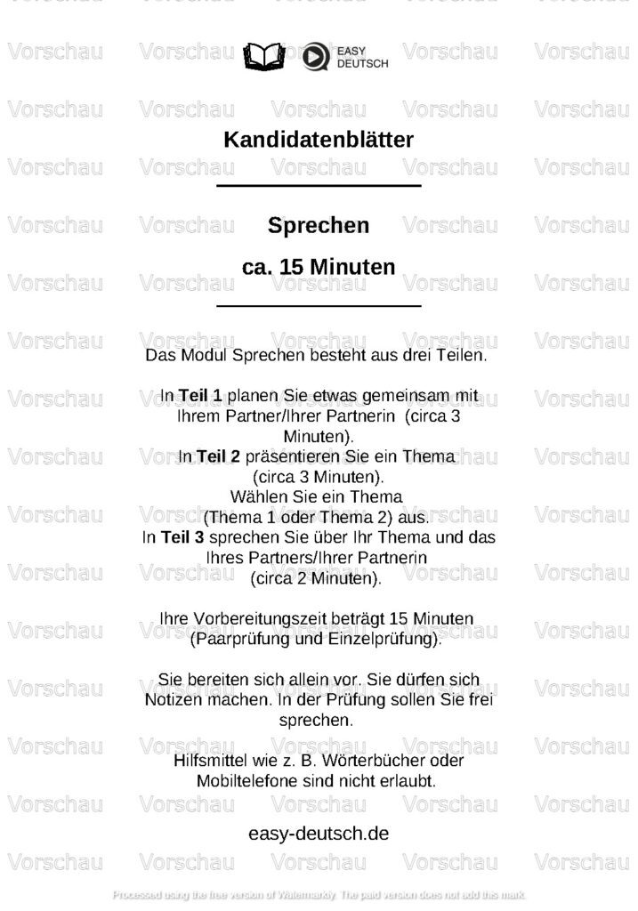 Modelltest - Goethe_Ösd B1