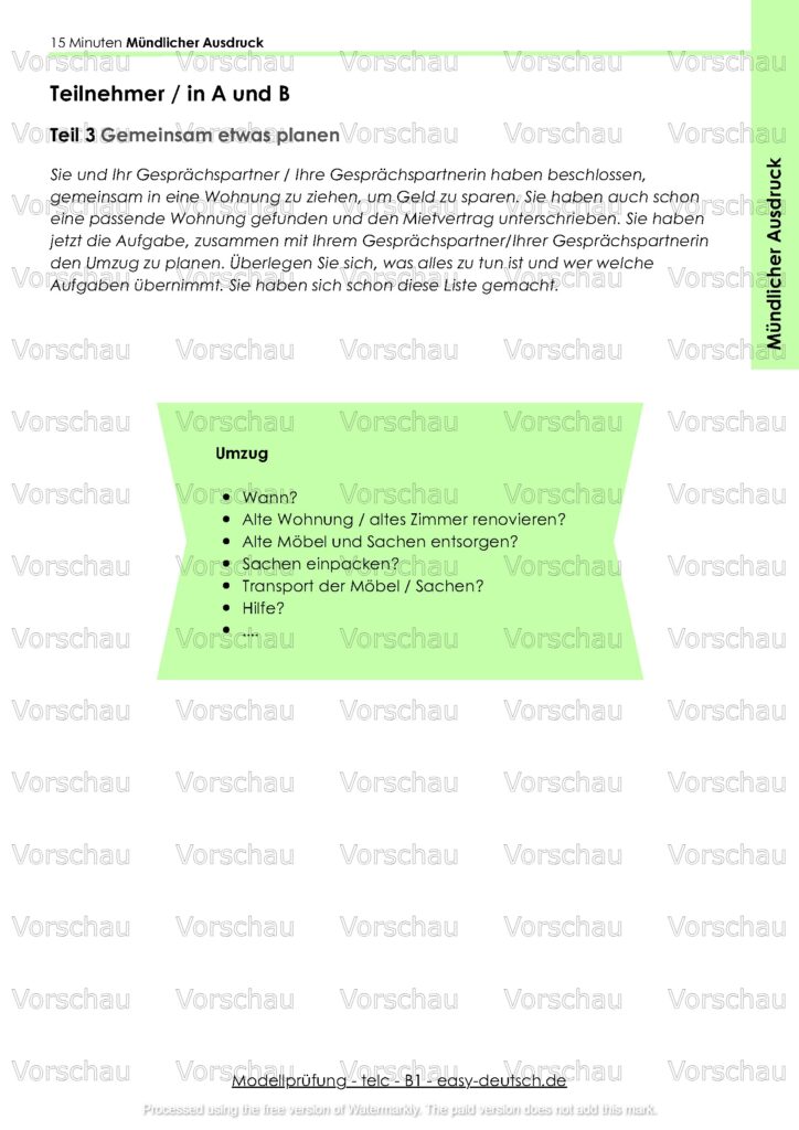Modelltest telc B1 Deutschprüfung