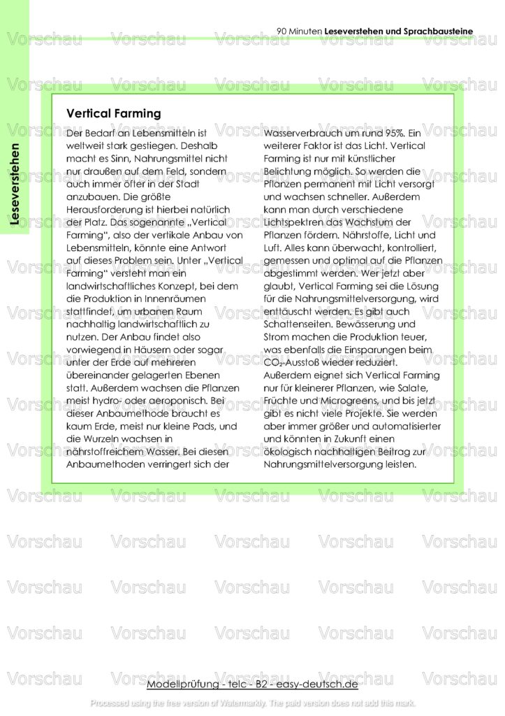 Modelltest telc B2 Deutschprüfung