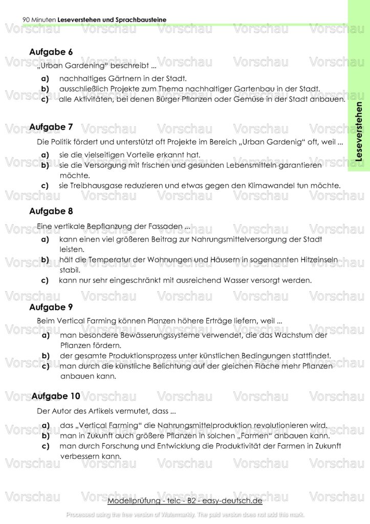 Modelltest telc B2 Deutschprüfung