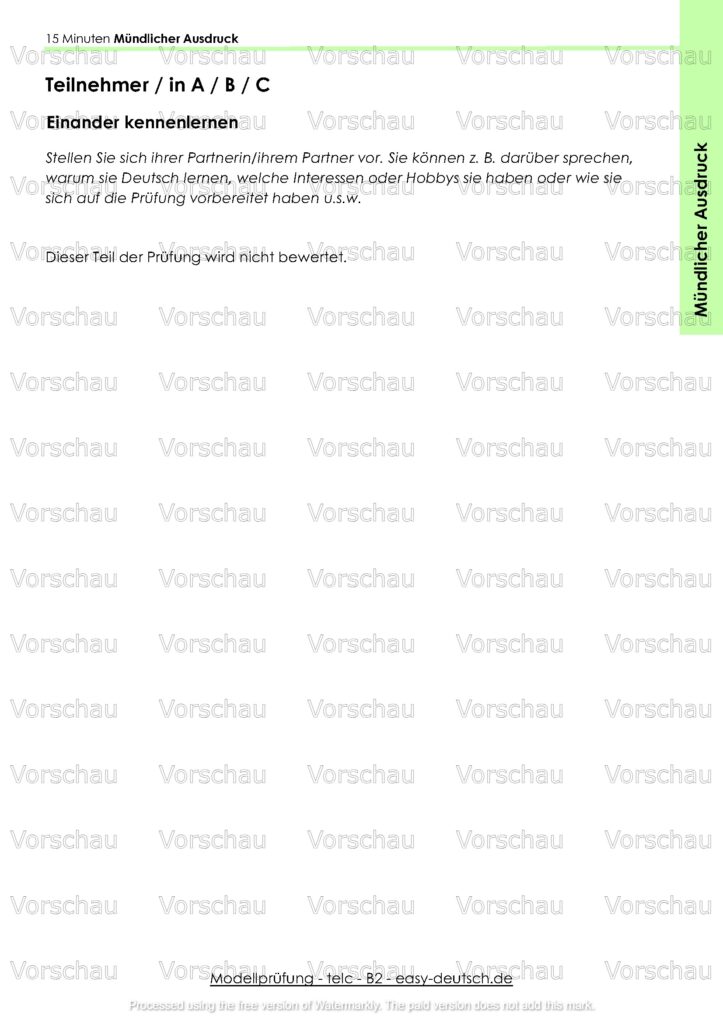 Modelltest telc B2 Deutschprüfung
