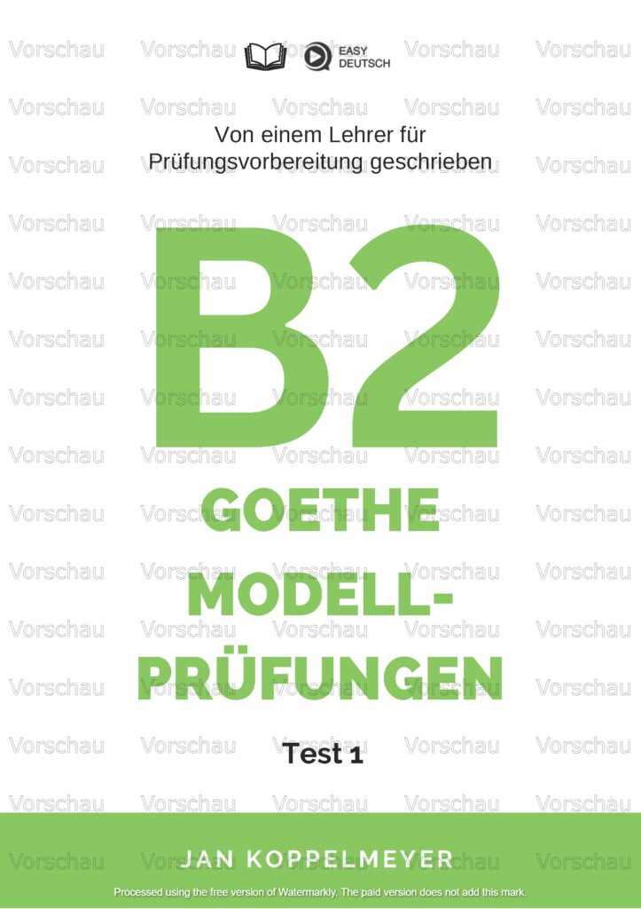 Modelltest Goethe B2 Deutschprüfung