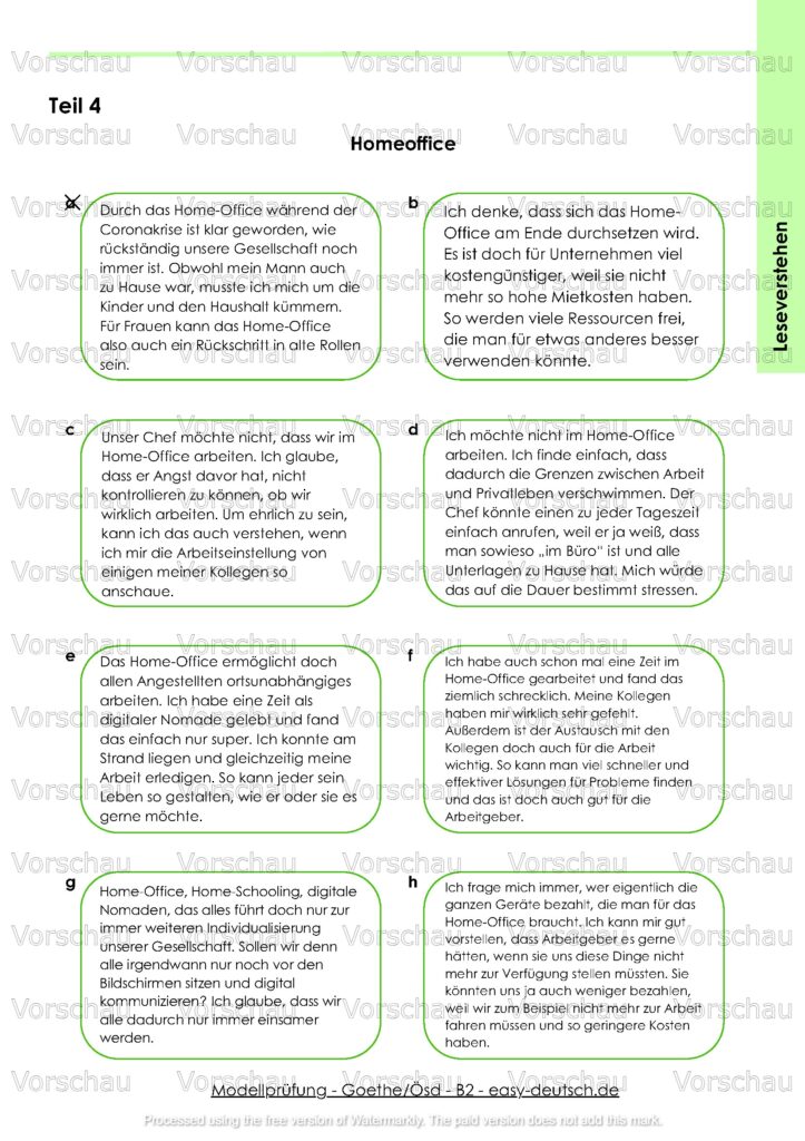 Modelltest Goethe B2 Deutschprüfung